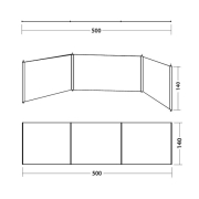 Paravent brise vue EASY CAMP 5 m x 1.40 m