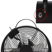 Ventilateur de table noir mtal 2 vitesses