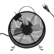 Ventilateur de table noir mtal 2 vitesses