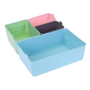 Ensemble 4 botes de rangement plastique