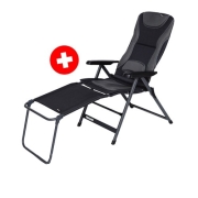 Fauteuil Matelass VIP Graphite TRIGANO + Repose-jambes