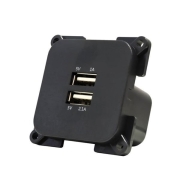 Prise 2 USB encastrable anthracite