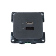 Prise USB A + C encastrable anthracite
