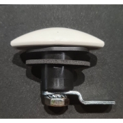 Serrure extérieure push Ellipse ZADI blanche
