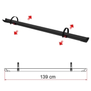 Rail PLUS FIAMMA XL DEEP BLACK 139 cm