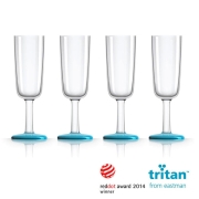 Lot de 4 flûtes à champagne antidérapant LAGON