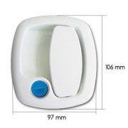 Poigne extrieure FAP 1200 Blanche sans barillet ZADI