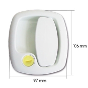 Poigne extrieure FAP 1200 NEW SYSTEM Blanche sans barillet