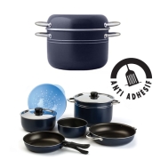 DESTOCKAGE Popote alu Verbania 22 cm 8+1 pièces