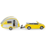 Jouet voiturette Volkswagen + caravane miniature