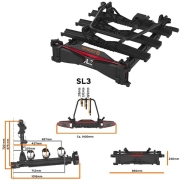 Porte-vlos pour attelage SPINDER SL3 coulissant portes battantes fourgon