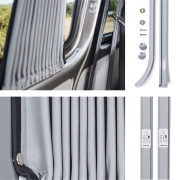 Rideaux occultants SOPLAIR Arrire 5 pices VW T4 chassis court