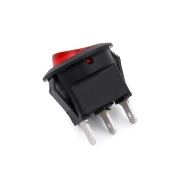 Interrupteur 220V rond rouge lumineux