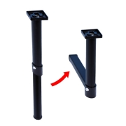 Pied de table rabattable Noir 67,5cm