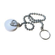 Bouchon avec chanette pour bonde 19  32 mm