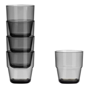 Lot de 4 verres 23 cl Smoke Grey