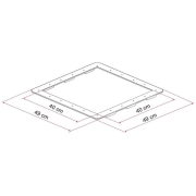 Cadre Adaptateur clim et lanterneau 40x40 Ducato