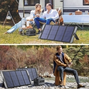 Station lectrique portable 1200W + Panneau solaire 200W + Sacoche transport