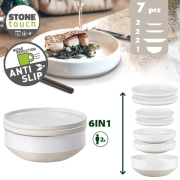 Lot de vaisselle Stone Touch ODETTE 6 en 1