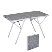 Table de camping valise Premium Grise 120x60cm