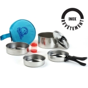 Popote inox Alpina 16 cm 8 pices