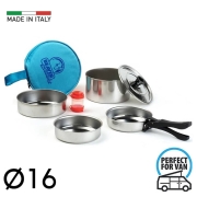 Popote inox Alpina 16 cm 8 pi�ces