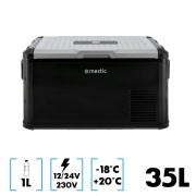 Glacire 35L  compression 12/24V et 230V MESTIC MCCP-35 AC/DC