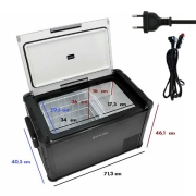 Glacire 45L  compression 12/24V et 230V MESTIC MCCP-45 AC/DC