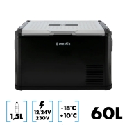 Glacire 60L  compression 12/24V et 230V MESTIC MCCP-60 AC/DC