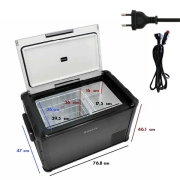 Glacire 60L  compression 12/24V et 230V MESTIC MCCP-60 AC/DC