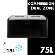 Glacire 75L  compression Dual Zone 12/24V et 230V MESTIC MCCP-75 AC/DC