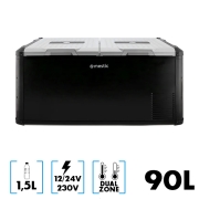 Glacire 90L  compression Dual Zone 12/24V et 230V MESTIC MCCP-90 AC/DC