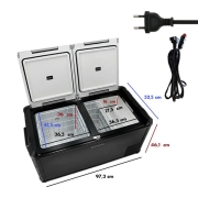 Glacire 90L  compression Dual Zone 12/24V et 230V MESTIC MCCP-90 AC/DC
