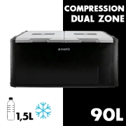 Glacire 90L  compression Dual Zone 12/24V et 230V MESTIC MCCP-90 AC/DC