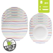 Lot de vaisselle Mlamine STRIPES anti drapant