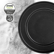 Lot de vaisselle Stone Touch ODETTE 6 en 1 Double Black