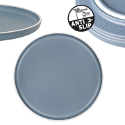 Assiette plate Mlamine 25cm DOLOMIT Bleue