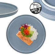 Assiette plate Mlamine 25cm DOLOMIT Bleue