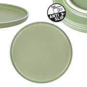 Assiette plate Mlamine 25cm DOLOMIT Verte