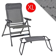 Fauteuil dossier bas XL Slim Cocoon + Repose pied indpendant Cocoon TRIGANO