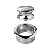 Bouton + rosace 20mm chrom