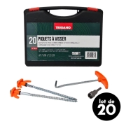 Lot 20 piquets de sols durs 20 cm