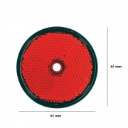 catadioptre rond diamtre 61mm rouge