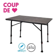 Table camping ultra lgre nid d'abeille Trigano 116x71cm