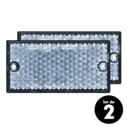 catadioptre rectangulaire 105x54mm blanc