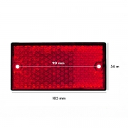 catadioptre rectangulaire 105x54mm rouge