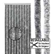 Rideau de porte 56 x 205 cm Gris