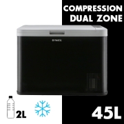Glacire 45L  compression Dual Zone 12/24V et 230V MESTIC MCC-45 AC/DC