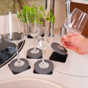 Socle magntique gris fonc pour verre  pied