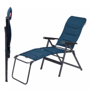 Pack Fauteuil Matelass Premium + Repose-jambes Premium Dark Blue TRIGANO